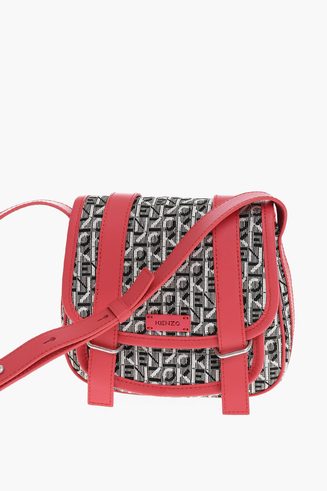 Kenzo Jacquard Messenger Bag with Leather Trims women Glamood Outlet