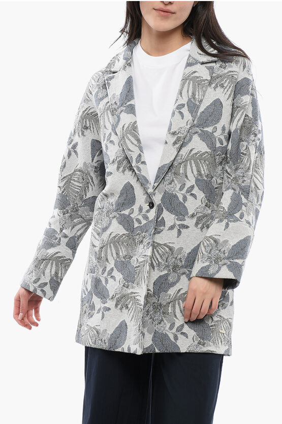 Woolrich Jacquard Motif Floral Coat