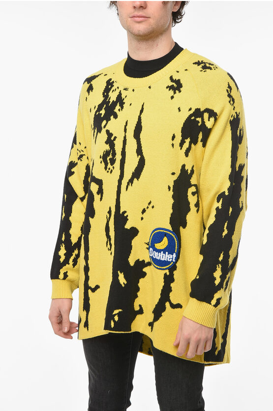 【中古】doublet BANANA JACQUARD PULLOVER L 中古】doublet BANANA JACQUARD PULLOVER L doublet】BANANA JACQUARD
