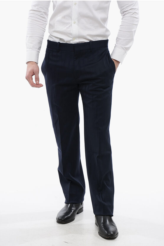 Off-white Jacquard Wool Blend Shibori Chinos Pants