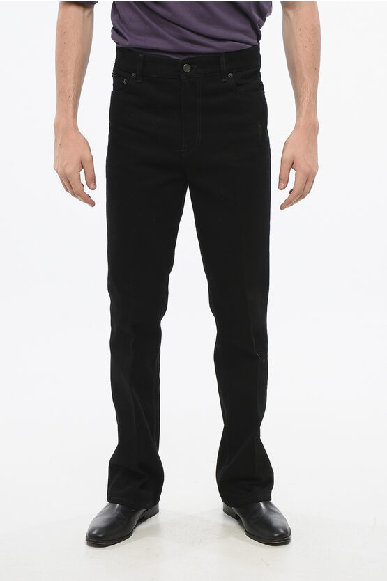 Valentino Jeans a Lavaggio Scuro con Patch Logo in Pelle 24cm uomo