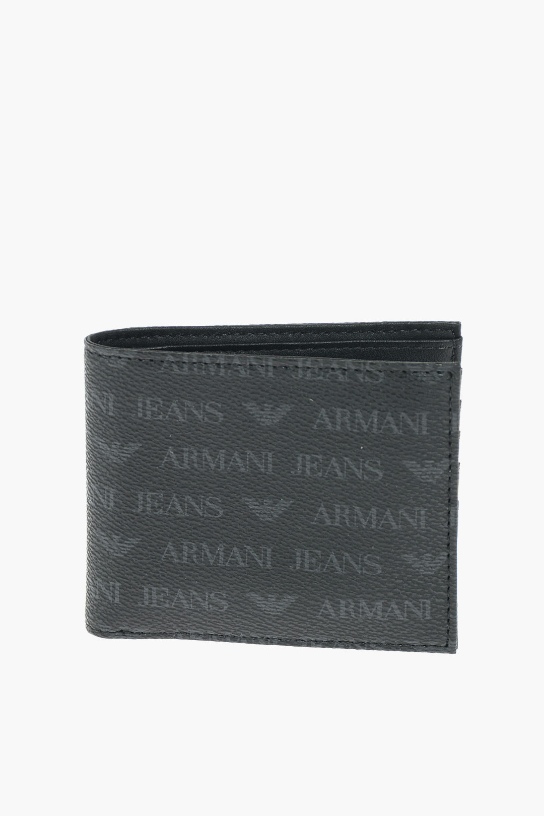 Armani JEANS all over logo faux leather wallet men - Glamood Outlet