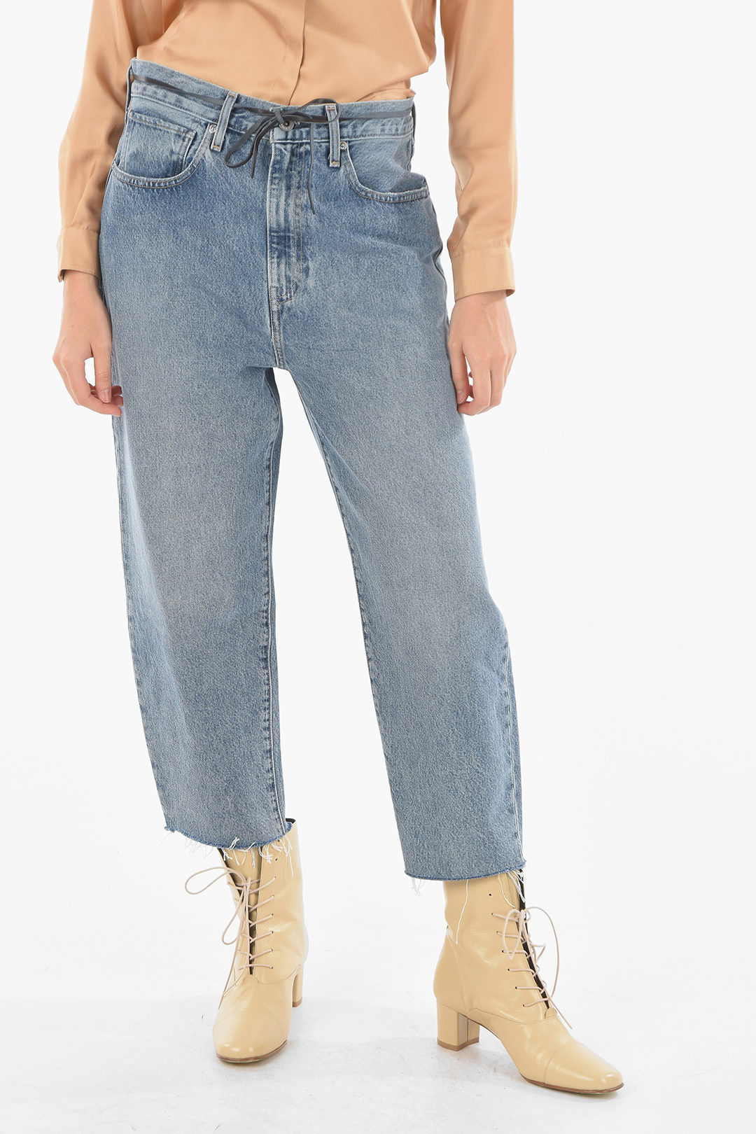 Levi's Jeans BARREL CROP with Leather Skinny Belt women - Glamood Outlet