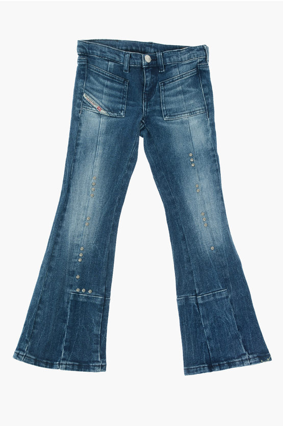Diesel Kids jeans boot cut D-EBBEY-J SP2 delavè con borchie bambina -  Glamood Outlet