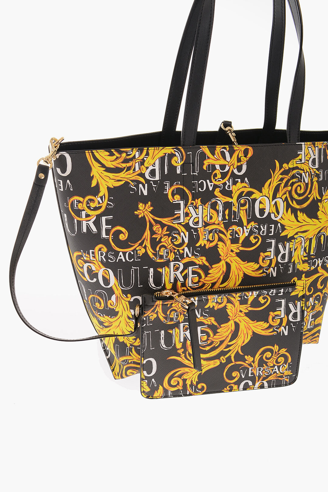 Versace Jeans Couture women Logo couture handbags black - gold