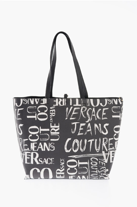 Versace All-Over Logo-Print Tote Bag