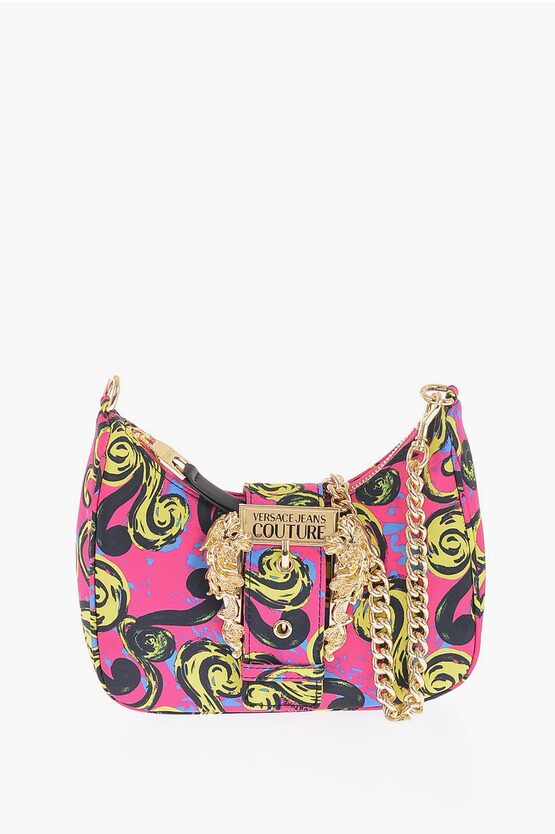 Versace Jeans Couture All-over Printed Shoulder Bag In Red