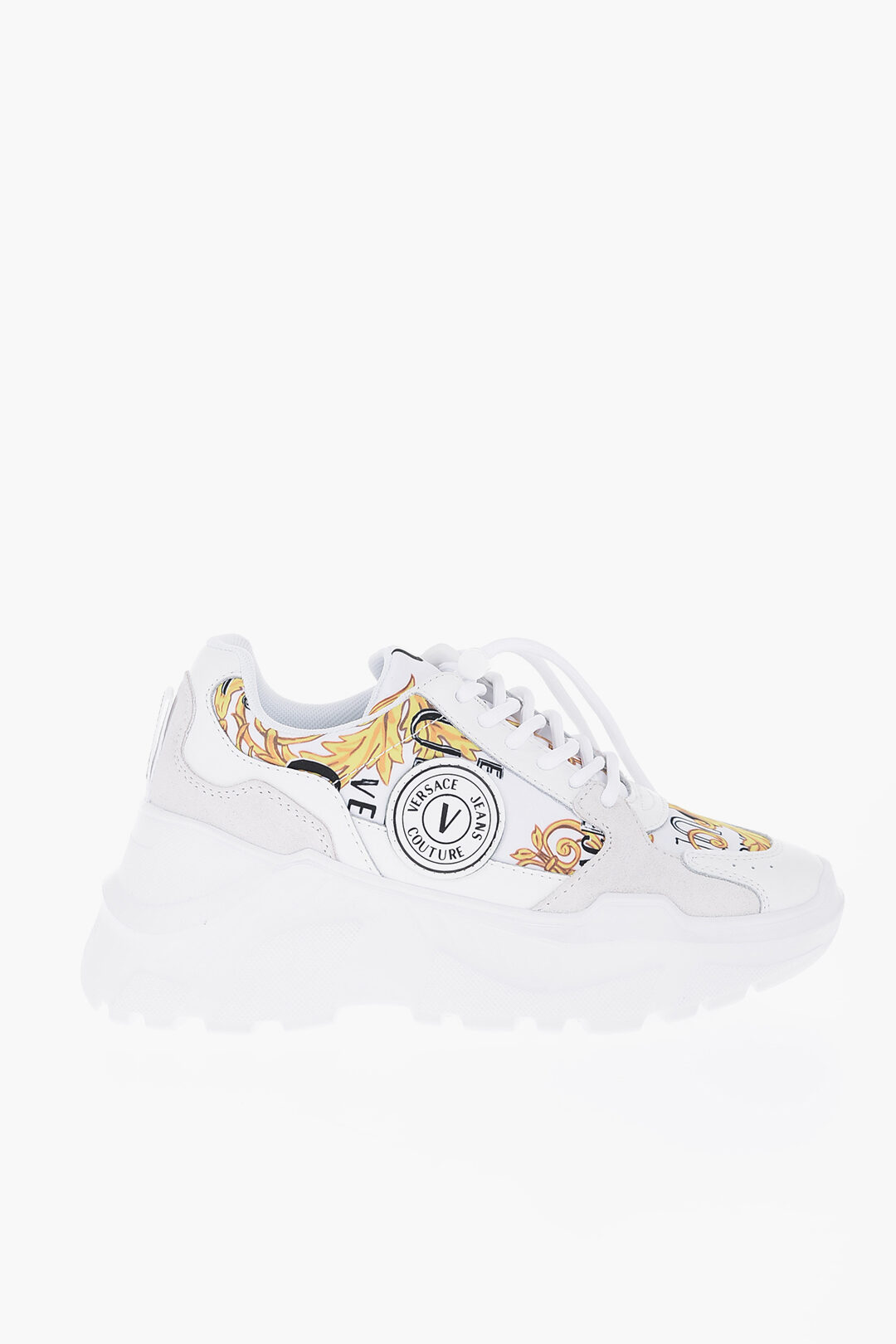 Versace Women's White Canvas Leather Logo Sneakers Shoes | eBay