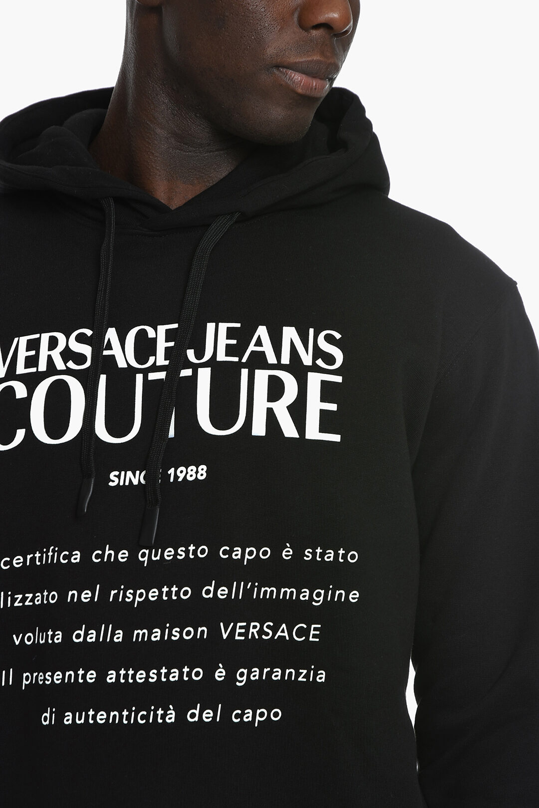 パーカー・フーディ Versace Jeans Couture Hoodie Versace Jeans Couture Logo Hoodie Black | Mainline Menswear