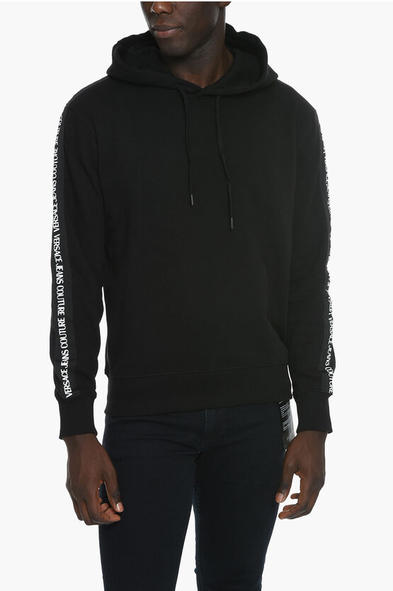 Shop Versace Jeans Couture Logoed Band Hoodie