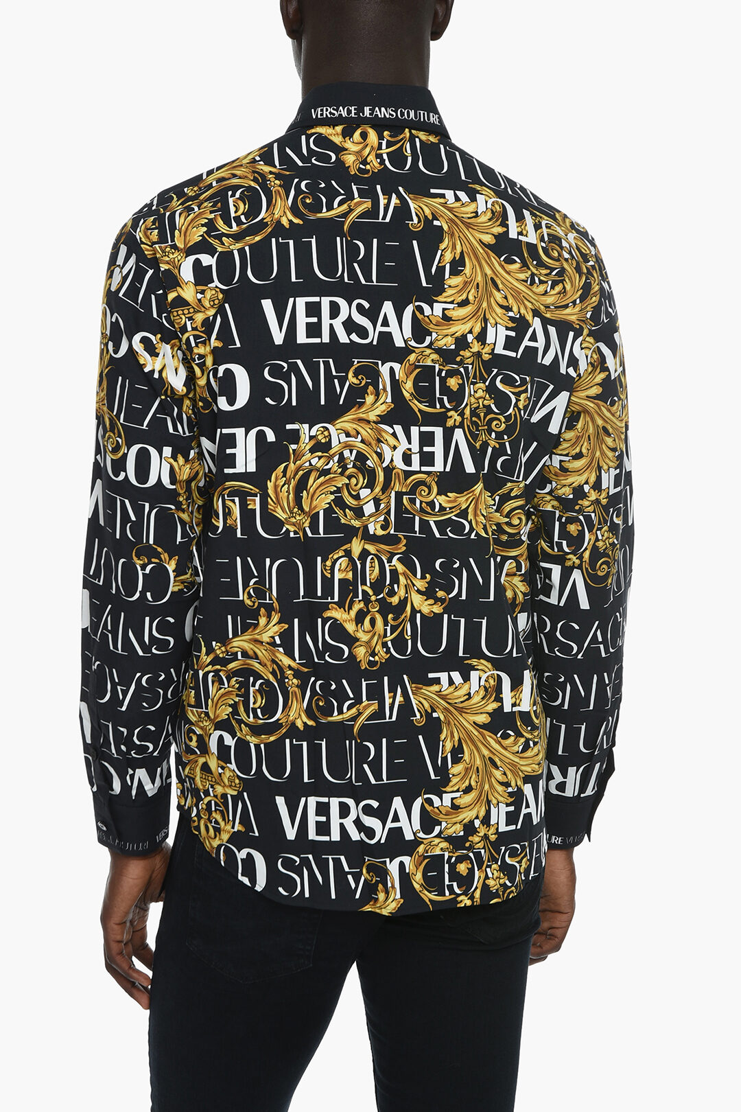 Versace JEANS COUTURE Logoed Shirt with Barocco Print men