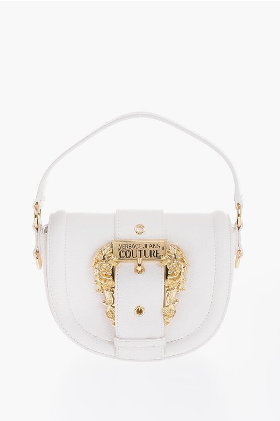 Versace Jeans Couture Texured Faux-leather Bag With Embellishment Ma In White