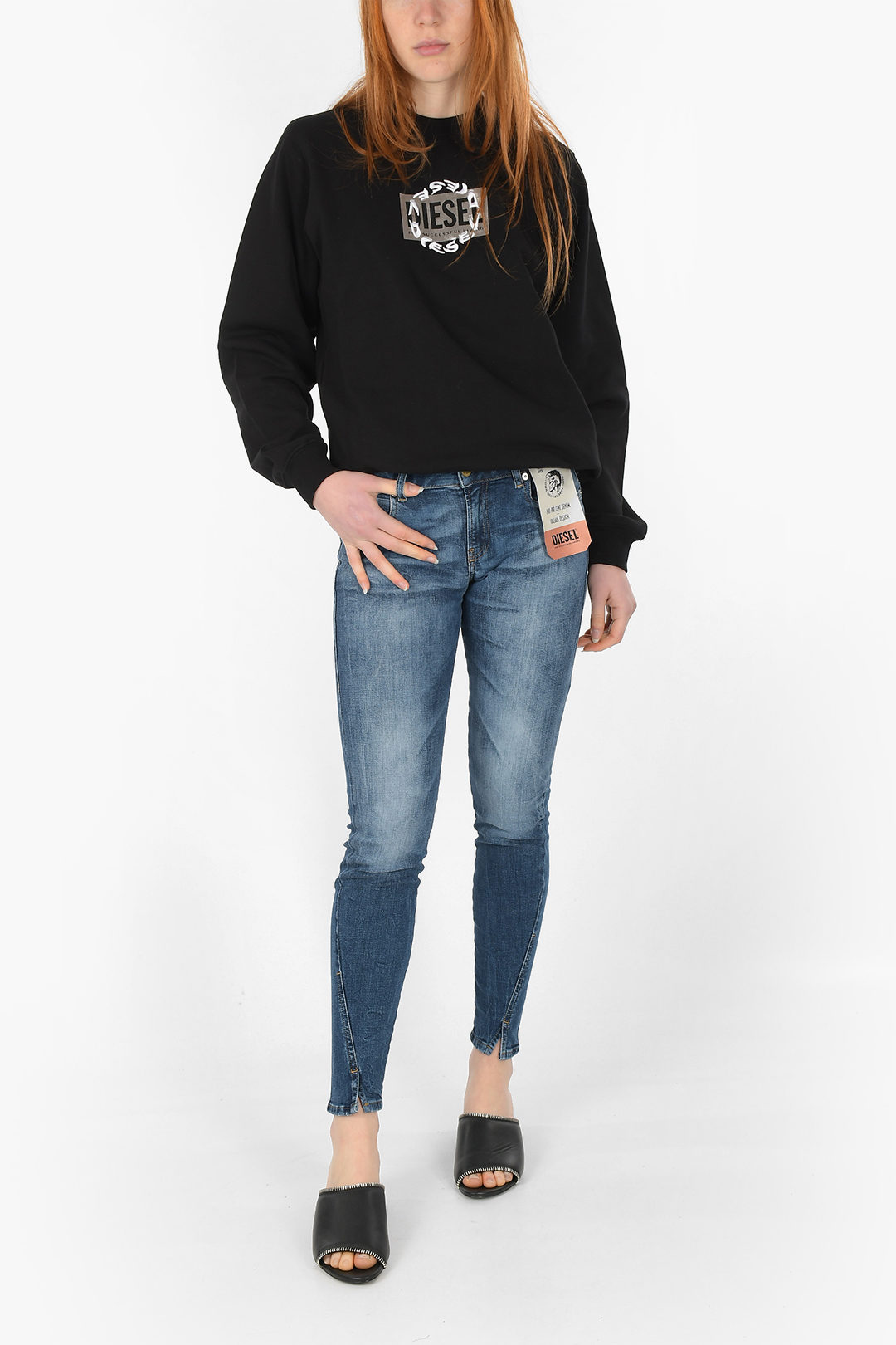 Diesel jeans D-JEVEL in denim stretch a vita bassa L.32 donna - Glamood  Outlet