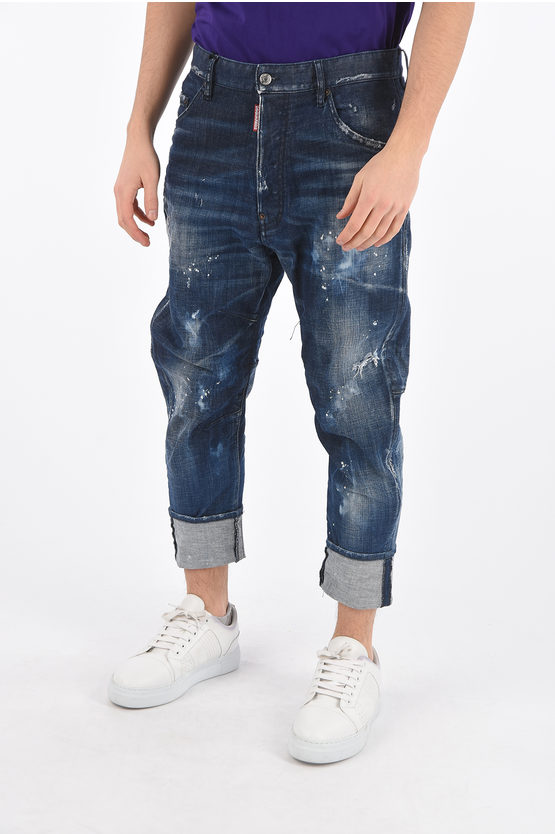Dsquared2 Jeans Distressed con Risvolto uomo - Glamood Outlet