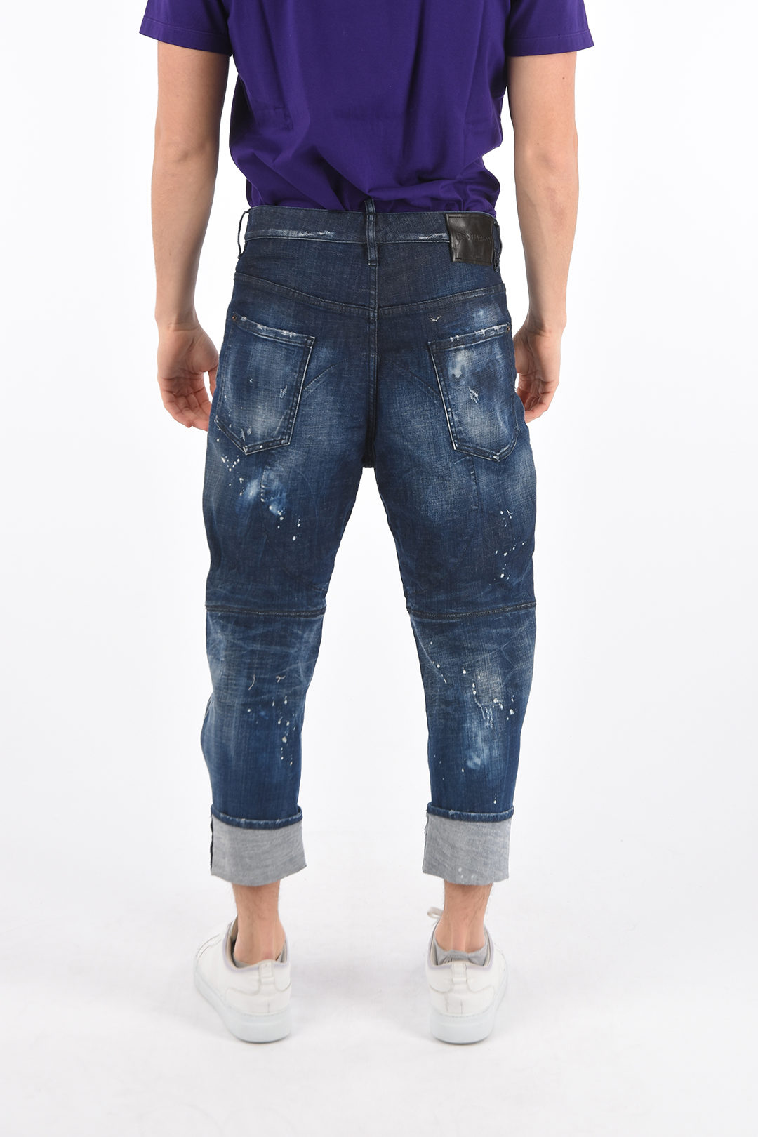 Dsquared2 Jeans Distressed con Risvolto uomo Glamood Outlet