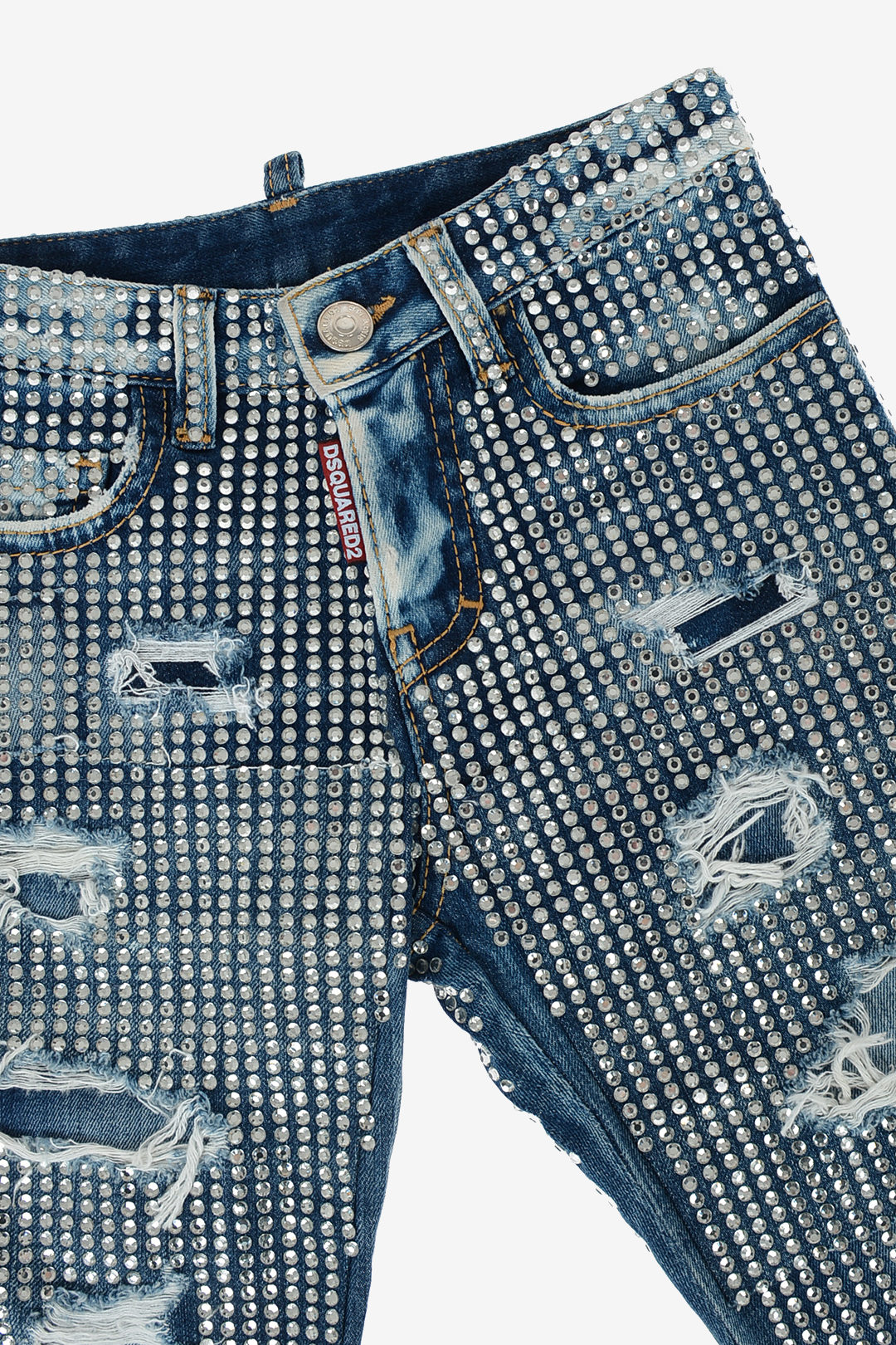 Dsquared2 Kids Jeans KAWAII con Ricamo Gioiello bambina - Glamood Outlet