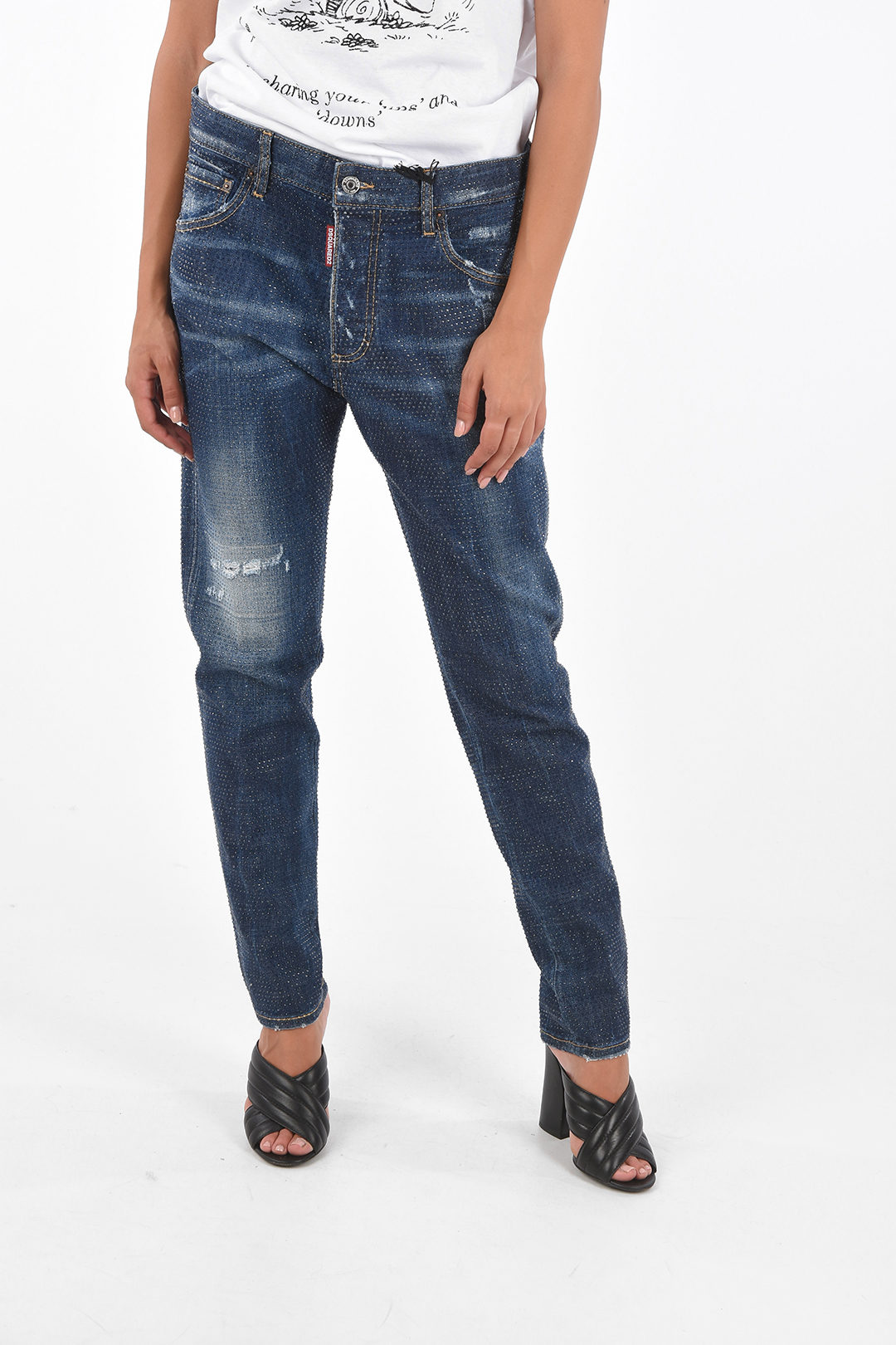 Dsquared2 Jeans SKINNY DAN with Jewel Applications women Glamood