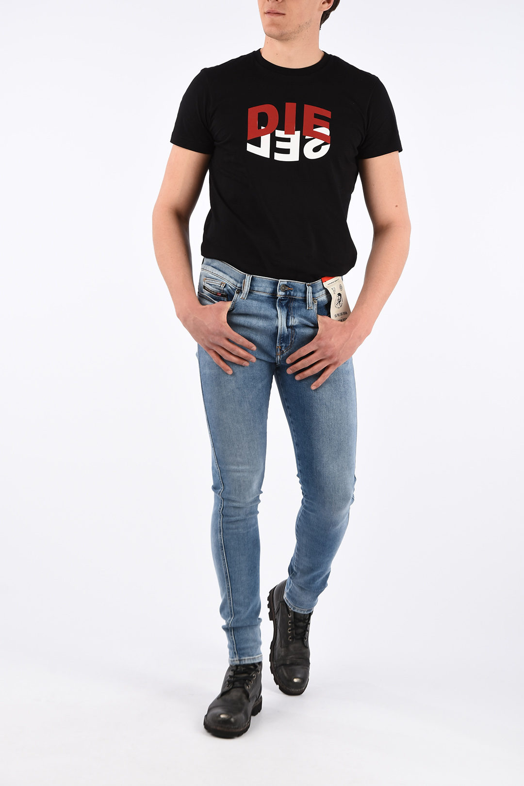 Diesel Jeans Super Skinny Fit D-ISTORT 15cm L.32 uomo - Glamood Outlet