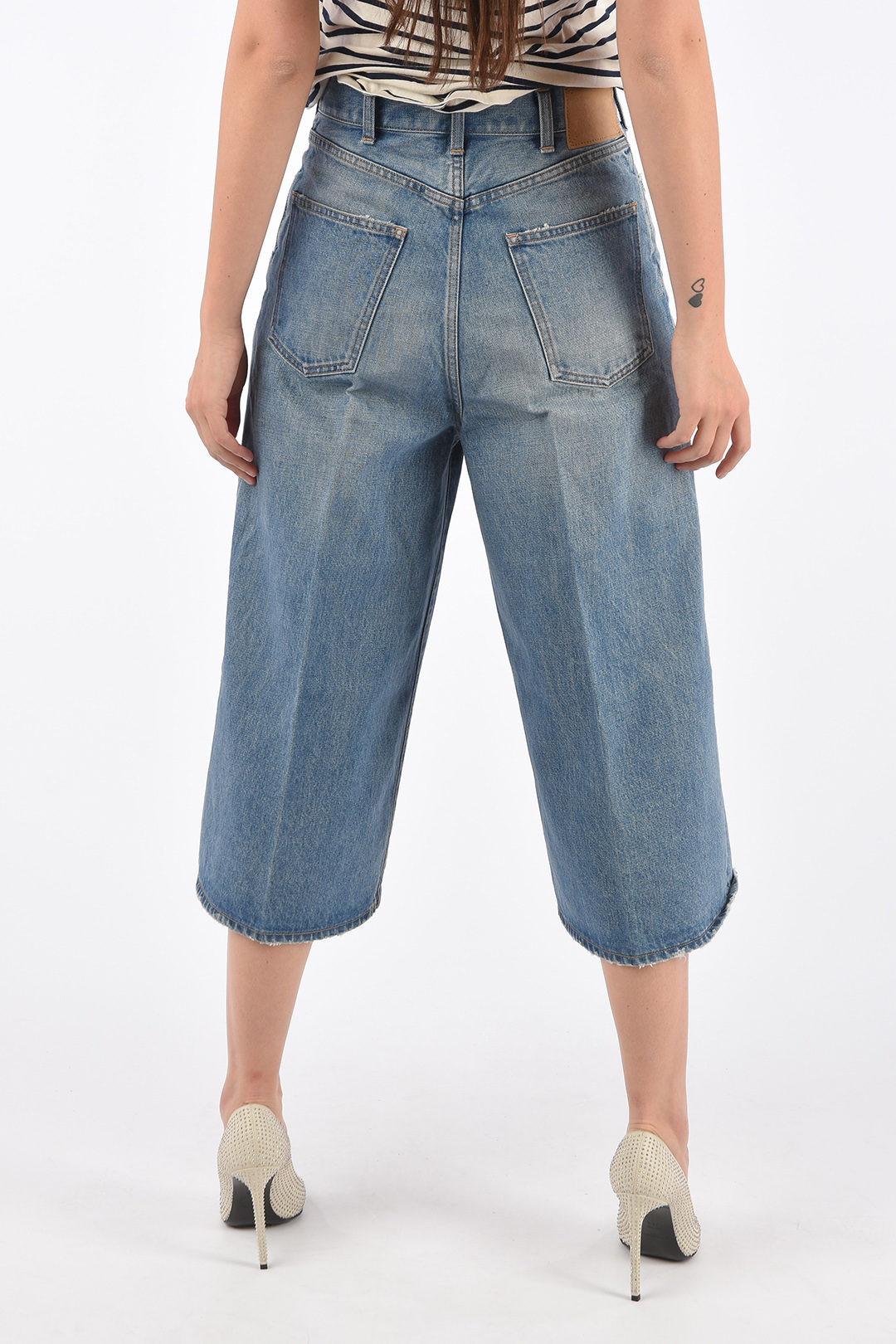 Celine Jeans Wide Leg a Vita Alta donna - Glamood Outlet