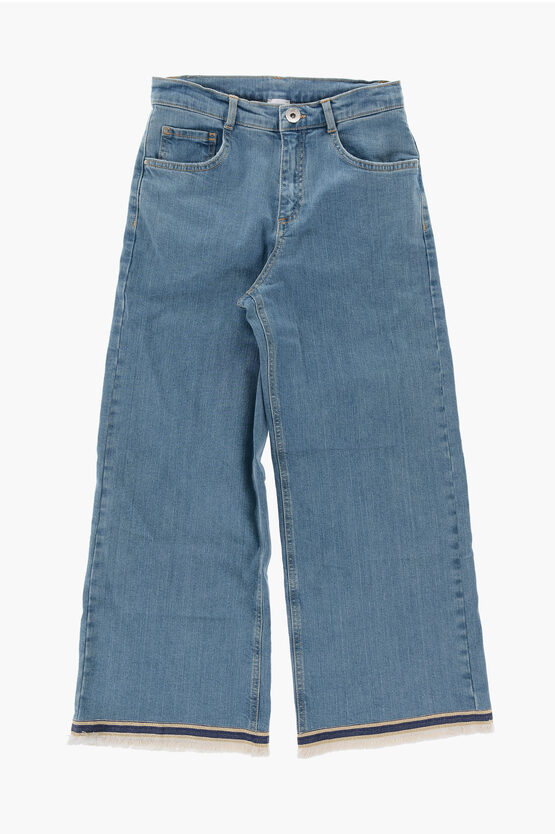 Eleventy Jeans With Frayed Hem In Blue