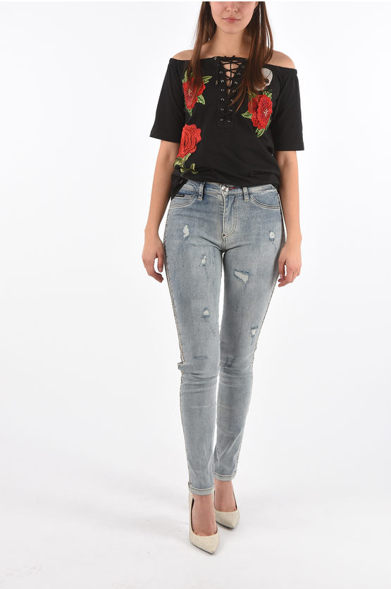 Jegging BY THE ROAD effetto vintage a vita alta