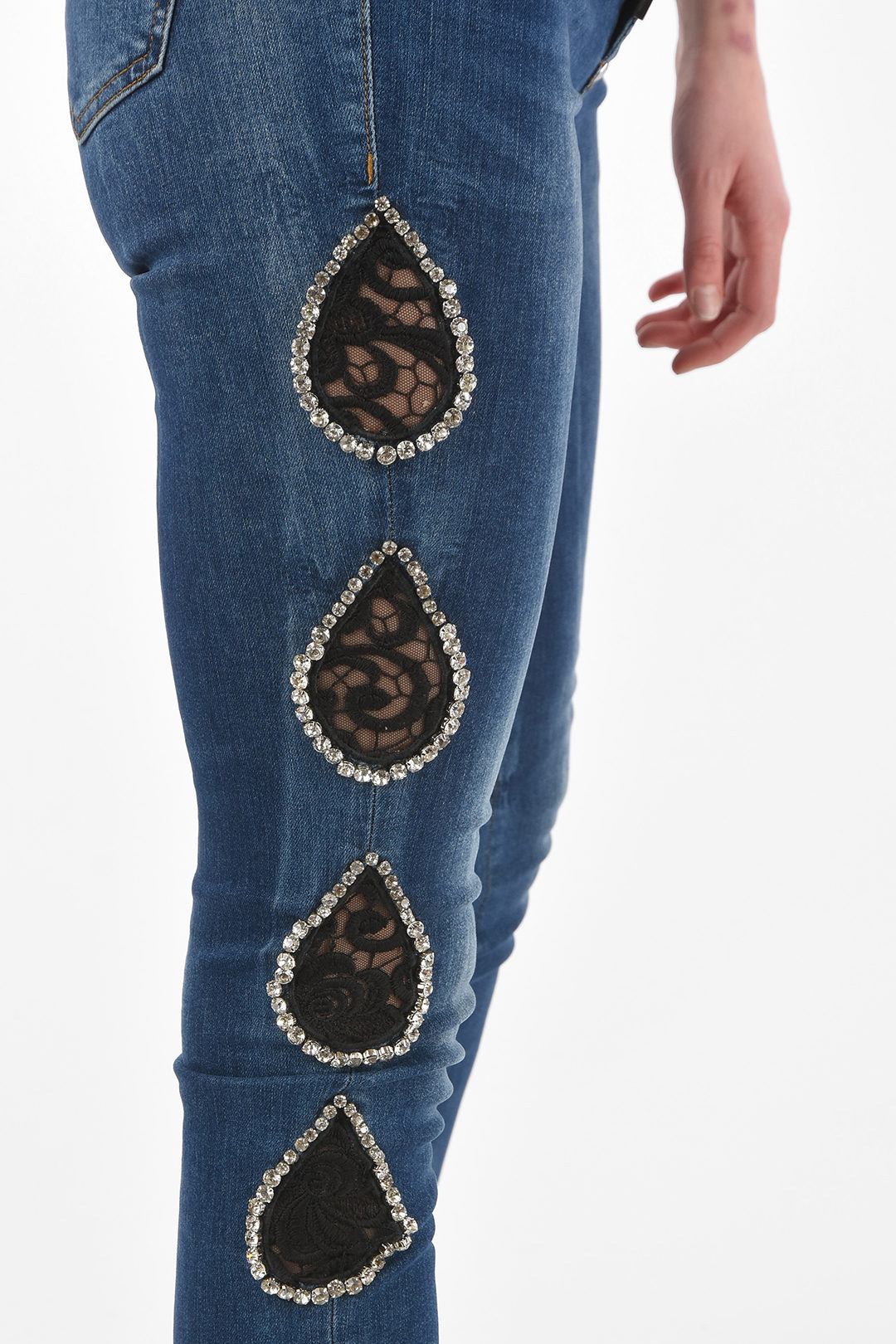 Philipp Plein Jeggings LOVE ME with 