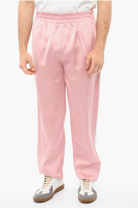 Bel-air Athletics Jersey Academy Joggers With Side Bands In Pink