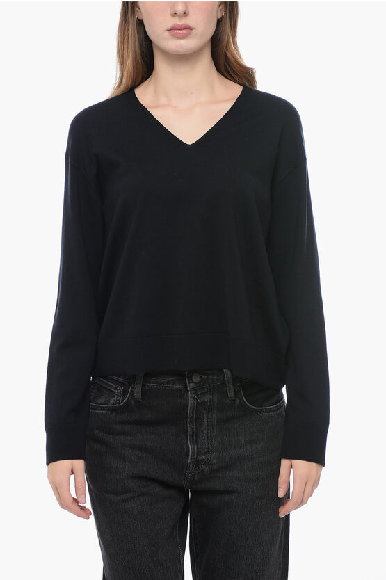 Shop Max Mara Jersey Alghero Sweater With V Neckline