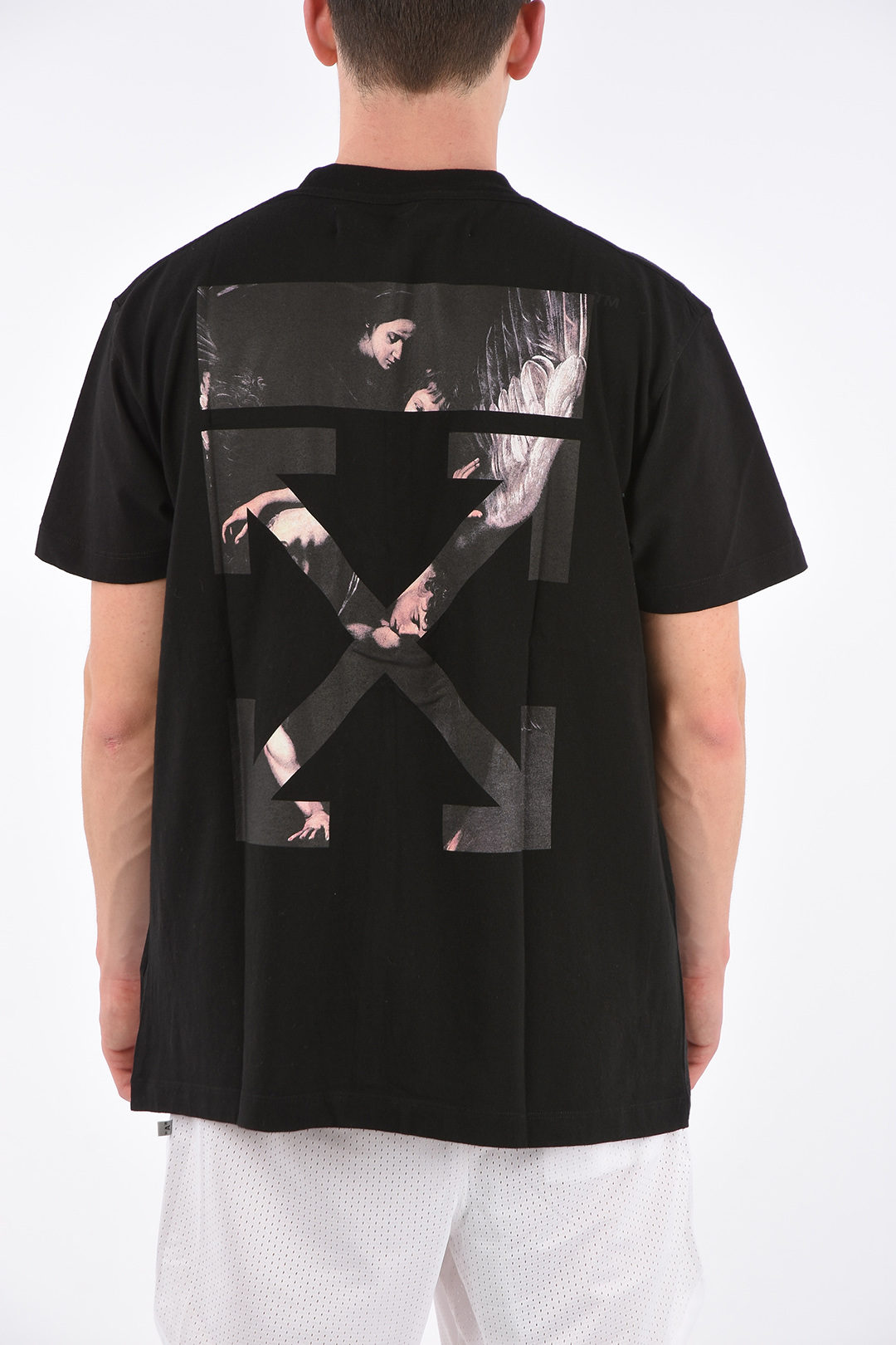 Off-White Jersey CARAVAGGIO ARROW OVER T-shirt men - Glamood Outlet