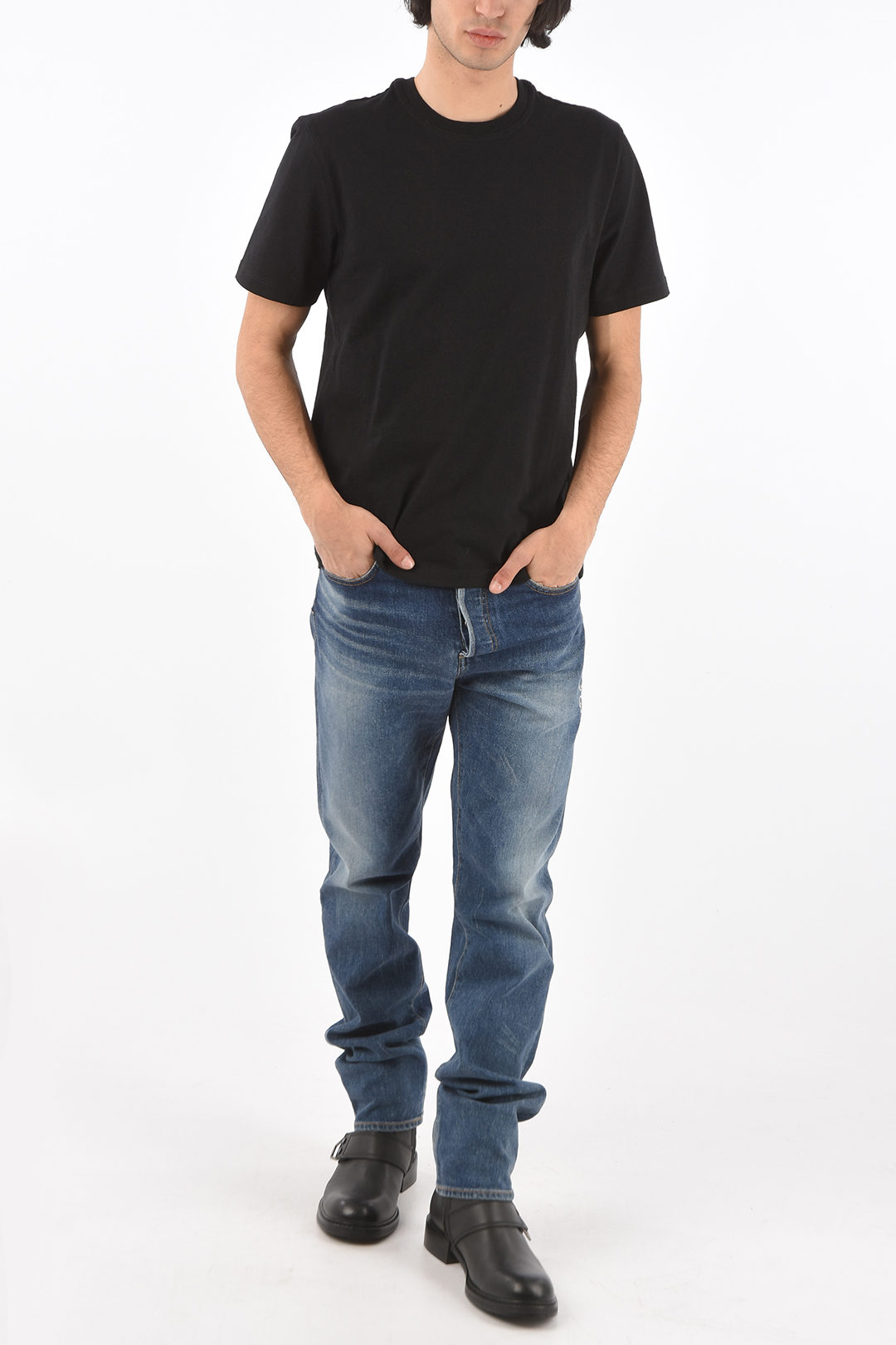 【BOTTEGA VENETA】Sunrise Light Cotton Round Neck T-shirt Bottega Veneta Light Cotton SUNRISE T-shirt with Crew-neck