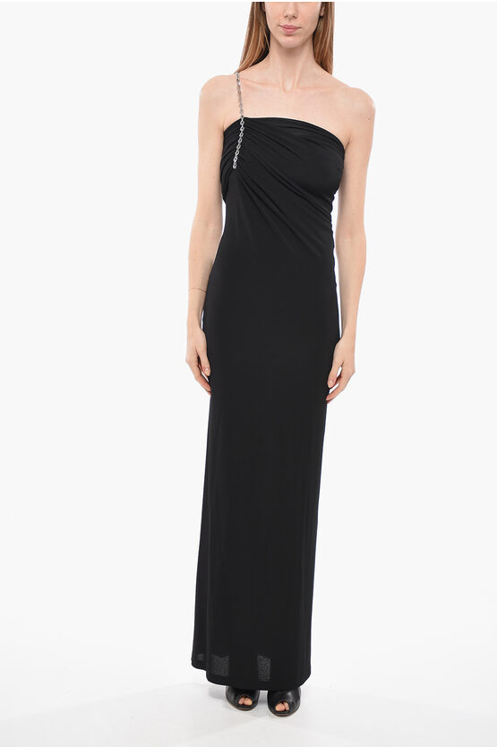 Shop Givenchy Jersey Longline Dress With Chain