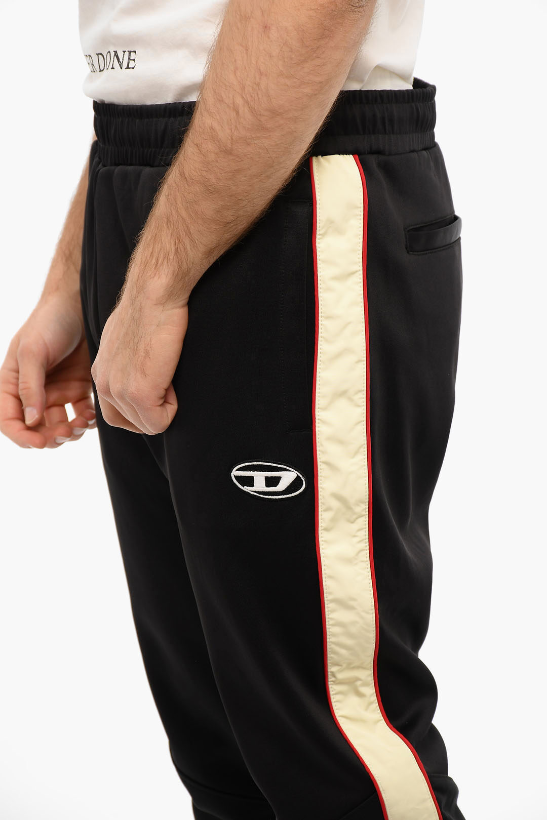 social Rouse Prædiken Diesel Jersey P-BLOCK Joggers with Contrasting Bands men - Glamood Outlet