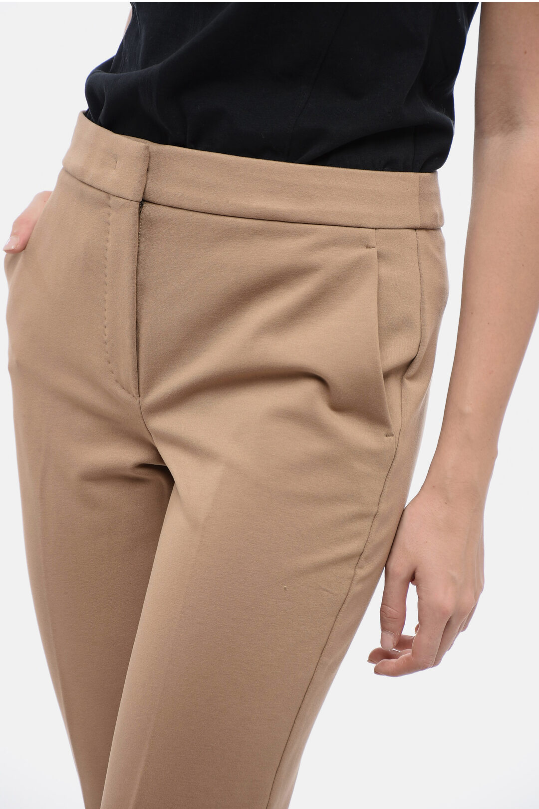 MAX MARA｜CHINO PANTS (GATTI (91310532 005 / 91310532600 S MAX MARA - Gatti cropped trousers Beige - The Corner
