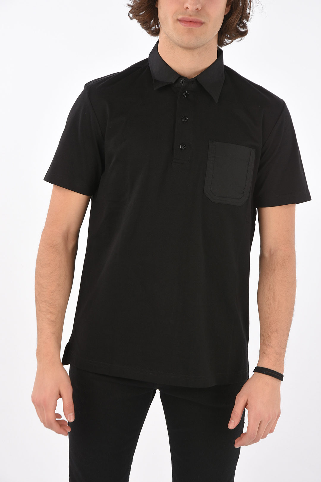 Diesel jersey T-ORACLE polo shirt with breast pocket men - Glamood Outlet