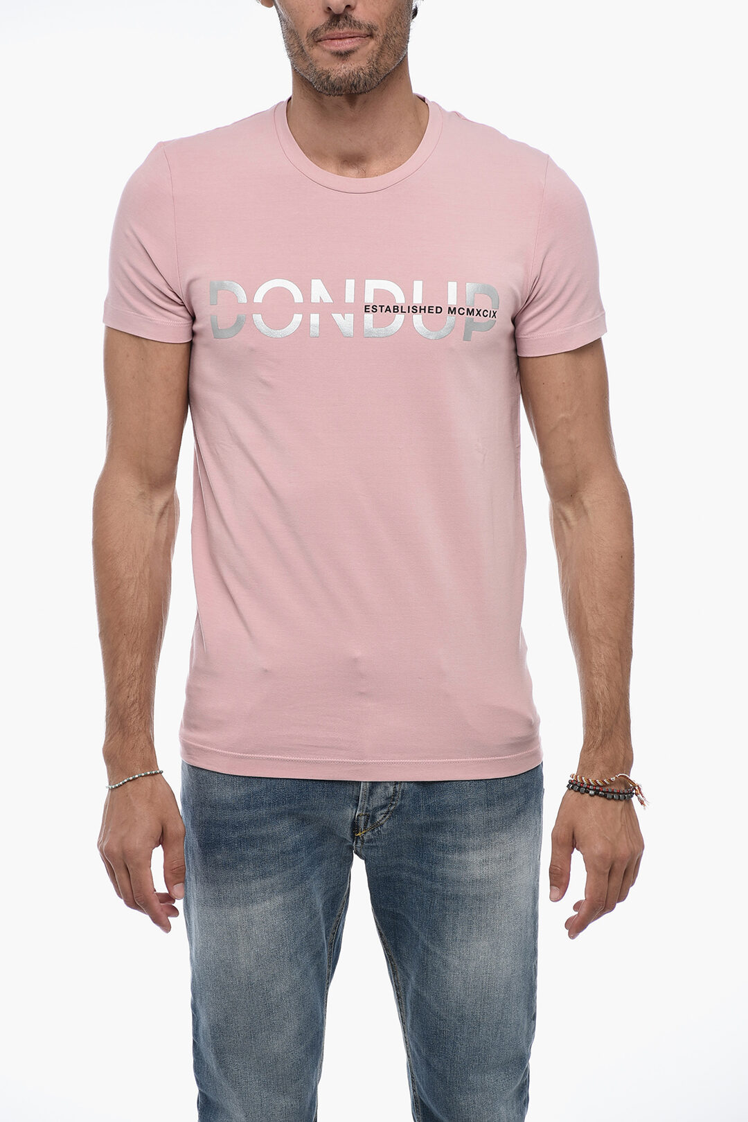 Dondup Jersey T shirt with Logo Print men Glamood Outlet