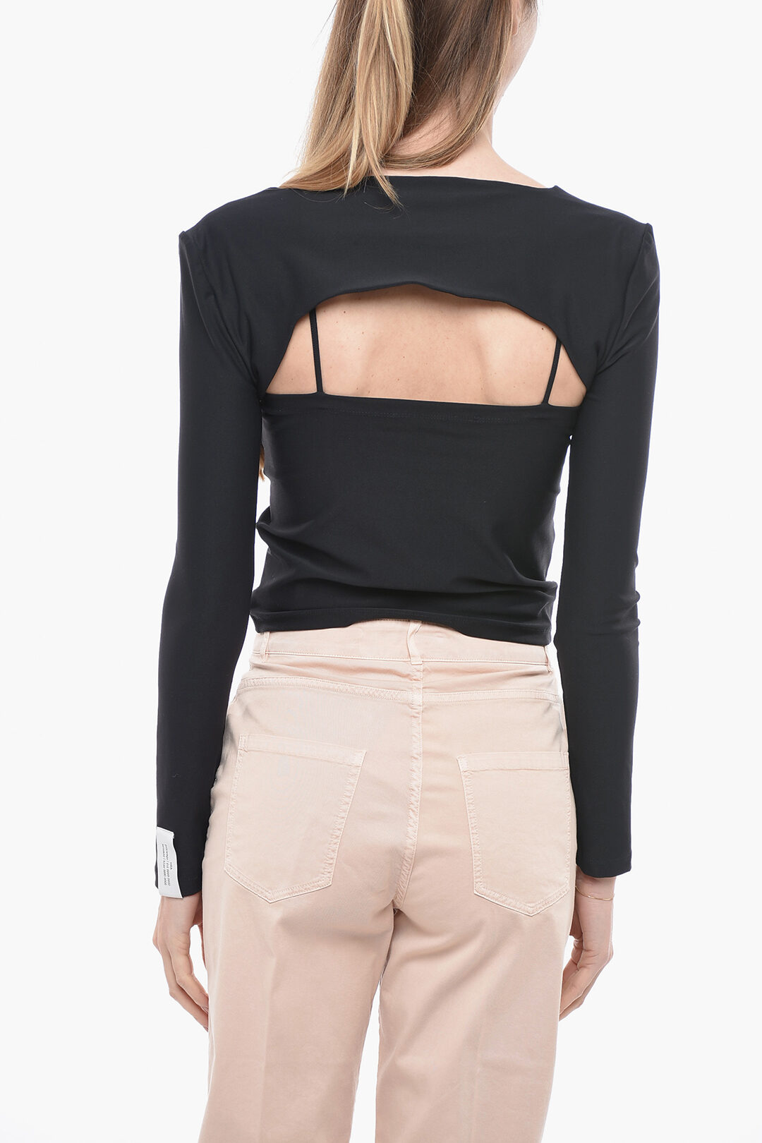 トップス rokh Two Tone Detailed Jersey Top Mix and Match#31 rokh｜Two Tone Detailed Jersey Top