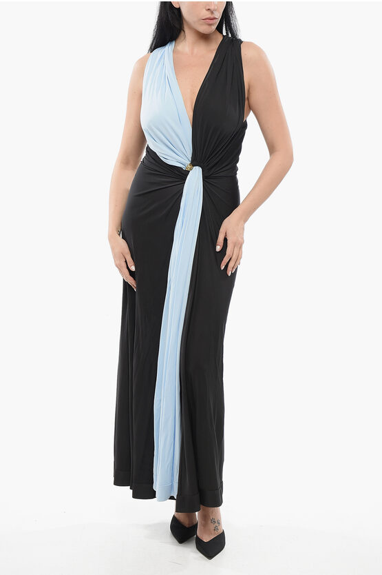 BOTTEGA VENETA JERSEY TWO-TONED DRESS
