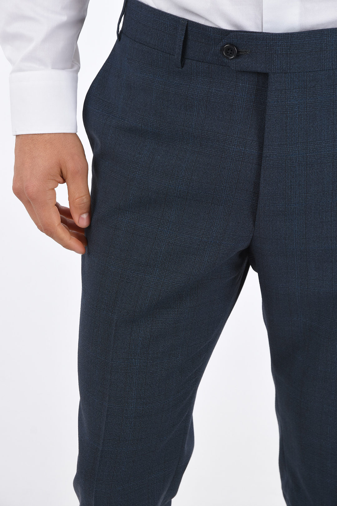Corneliani Jetted Pocket MANTUA Disctrict Check Suit men - Glamood Outlet