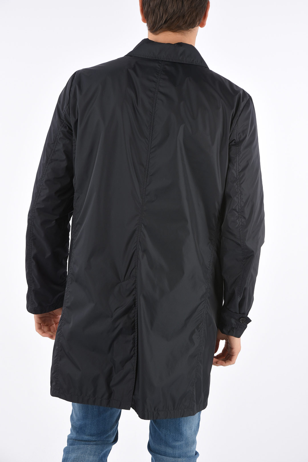 Aspesi Jetted Pocket Raincoat Jacket with Hood men Glamood Outlet