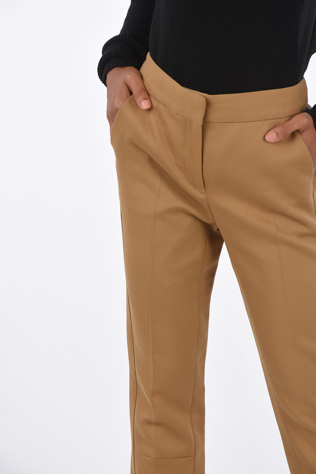 Tory Burch Jewel Button High Waist Cropped Pants women - Glamood Outlet