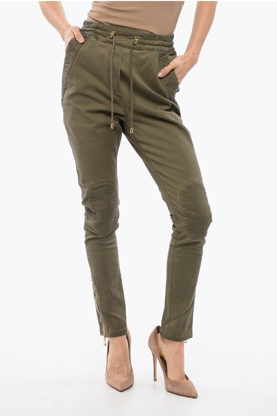 BALMAIN JODHPUR PANTS WITH QUILTED INSERTS