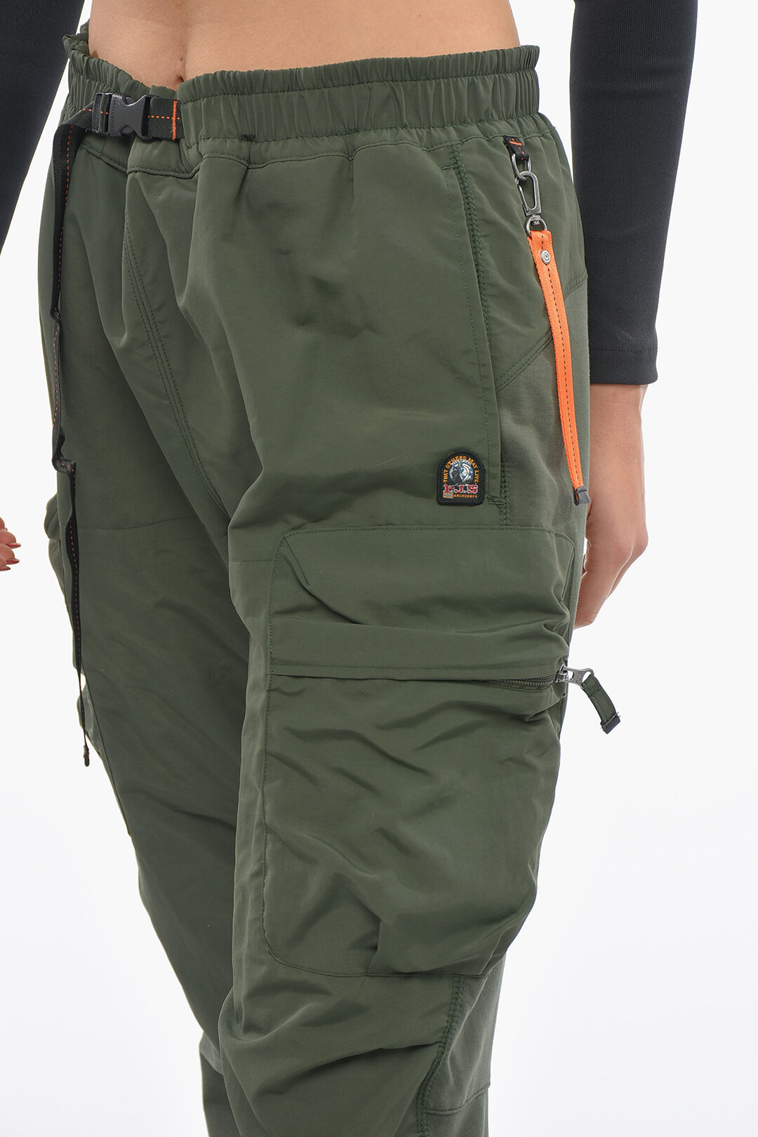 Stripe Drawstring Cargo Jogger Pants with Pockets