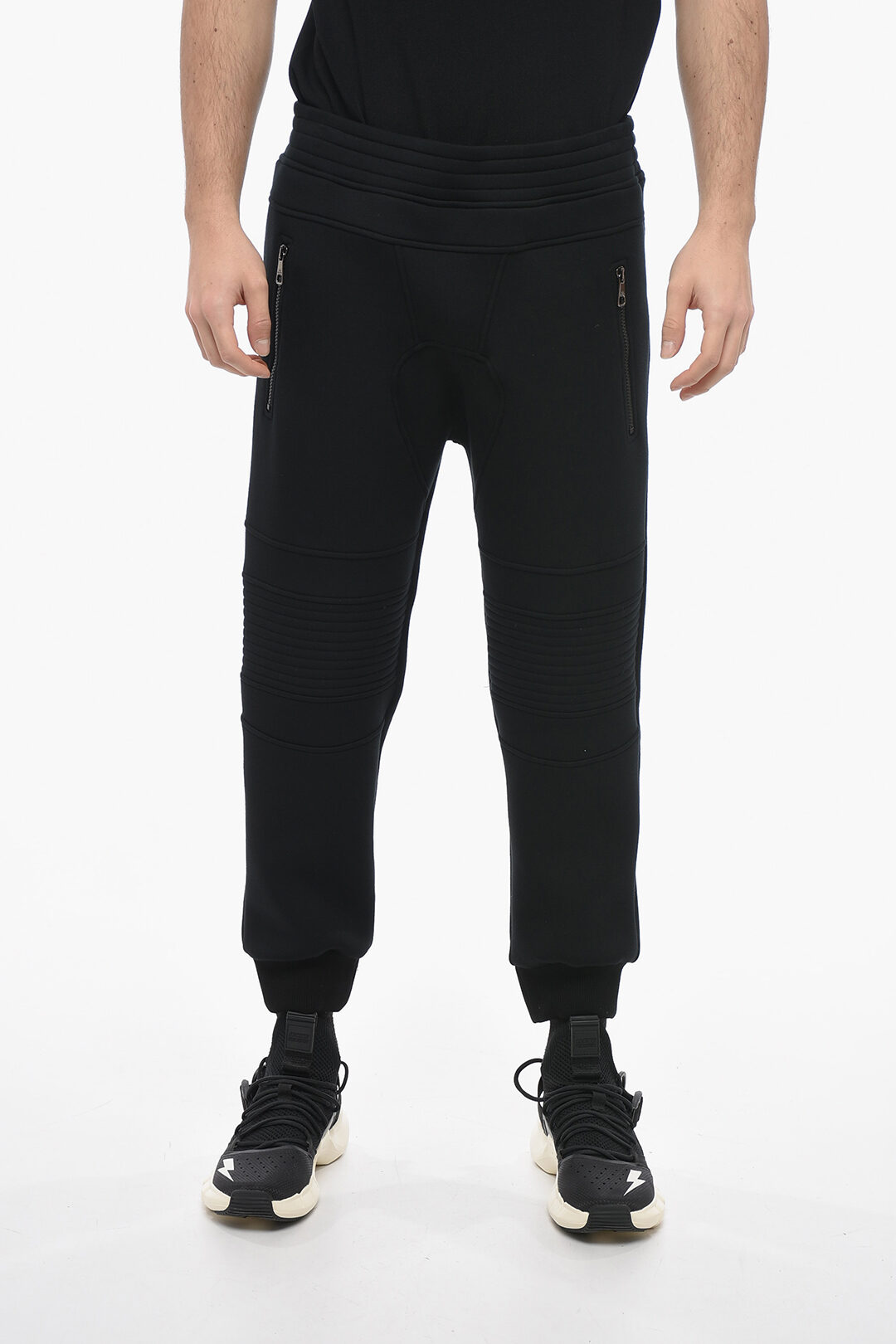 Neil Barrett Joggers Biker Skinny Fit in Neoprene uomo Glamood Outlet