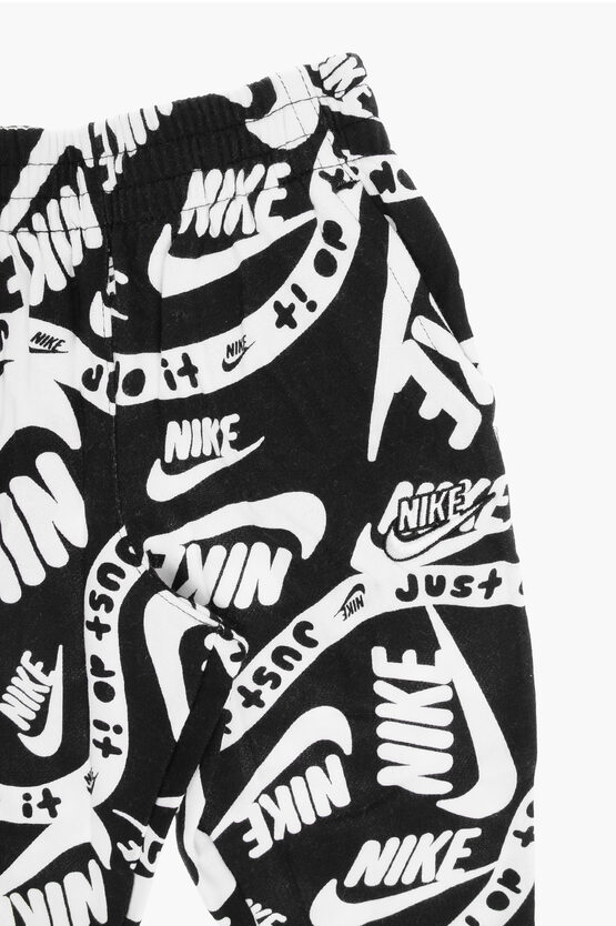 Joggers CLUB Bicolore con Stampa Logo All-Over