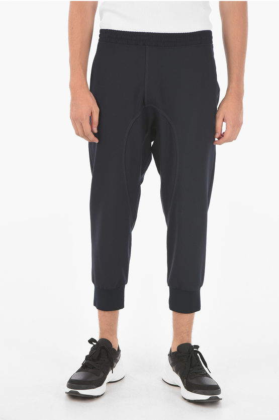 Neil Barrett Joggers Cover Stitch With Low Crotch In Black