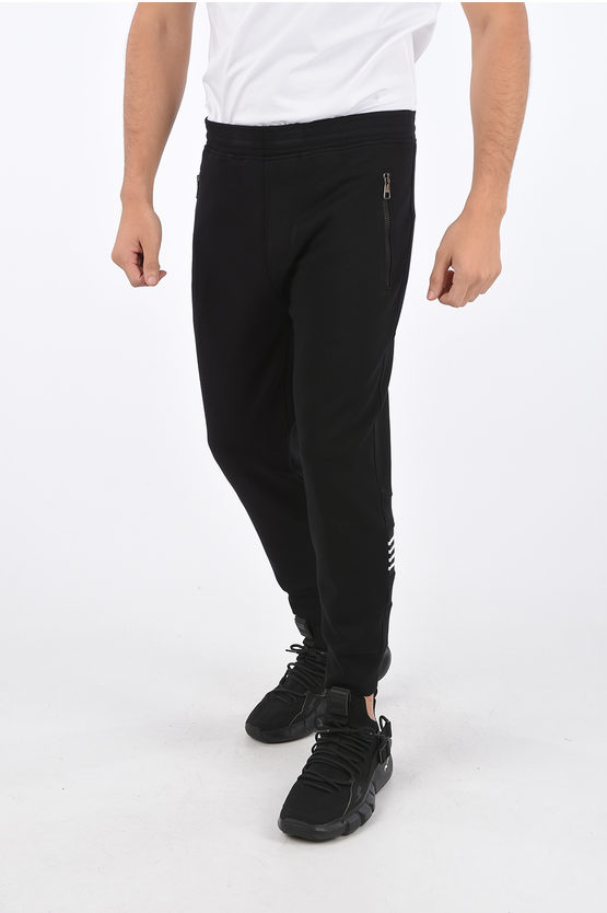 Neil Barrett Joggers Skinny Fit With Knitted Inserts In Black