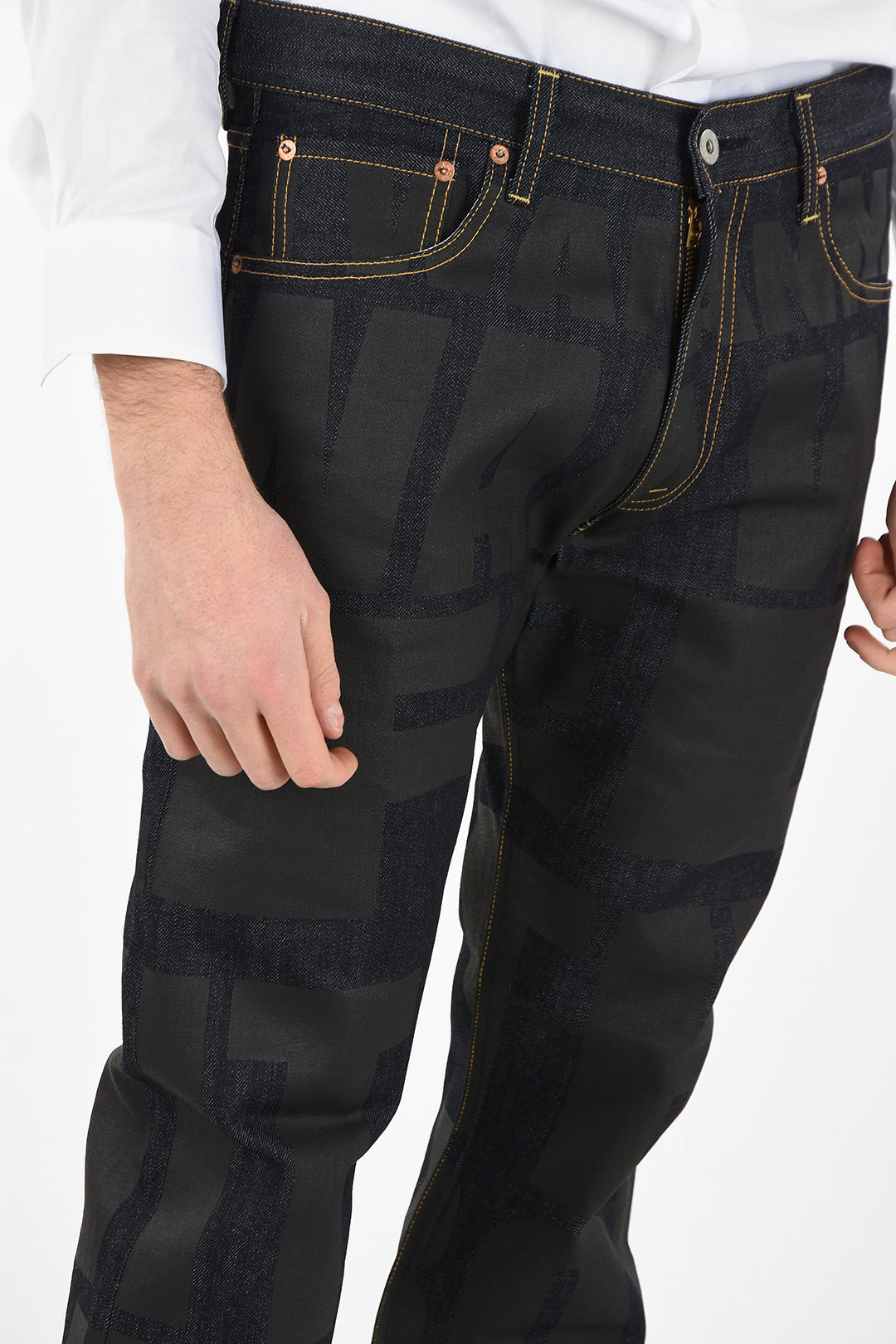 Comme Des Garçons JUNYA WATANABE LEVIS Printed Straight Fit Jeans 22 cm men  - Glamood Outlet