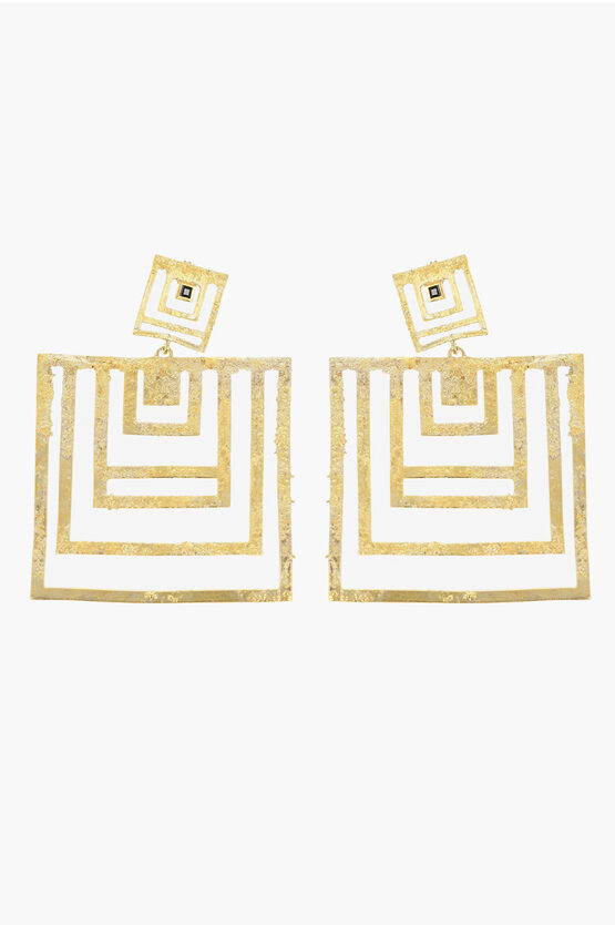 Shop Elhanati Khaite 24k Gold-coated Silver Drop Earrings