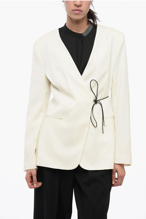 Shop Fabiana Filippi Kimono Desing Blazer With V Neckline