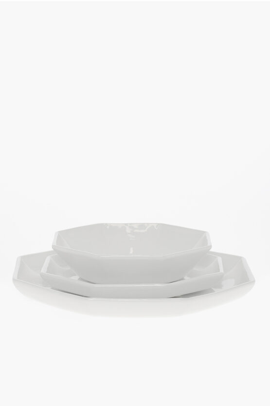 Shop Off-white Kitchenware Ceramic Palte Tris With Octagonal Design